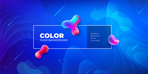 Wall Mural - liquid color background design. fluid gradient shapes composition. futuristic design posters. eps10 