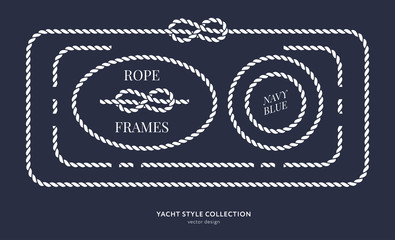 Wall Mural - Nautical rope knots and frames