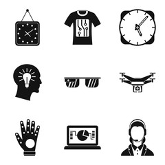 Poster - Time schedule icons set. Simple set of 9 time schedule vector icons for web isolated on white background