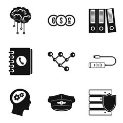 Poster - Work plan icons set. Simple set of 9 work plan vector icons for web isolated on white background