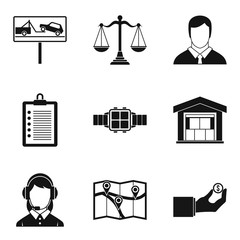 Poster - Operating mode icons set. Simple set of 9 operating mode vector icons for web isolated on white background