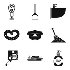 Poster - Promotion position icons set. Simple set of 9 promotion position vector icons for web isolated on white background