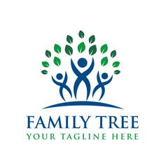 Wall Mural - Family Tree Creative Concept Logo Template