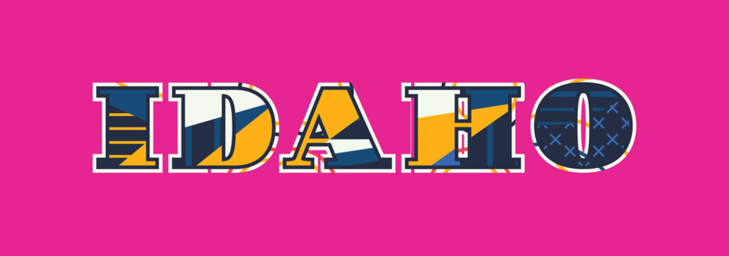 Idaho Concept Word Art Illustration