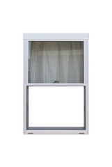 Poster - Metal window frame isolated on white background