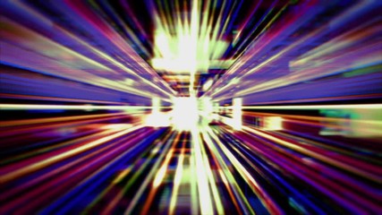 Wall Mural - traveling through a maze of flickering high energy light streaks (loop).