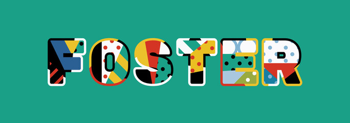 Sticker - Foster Concept Word Art Illustration