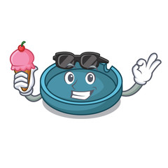 Sticker - With ice cream ashtray character cartoon style