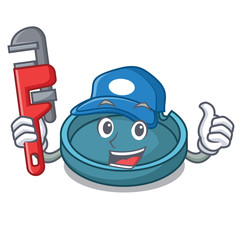 Poster - Plumber ashtray mascot cartoon style