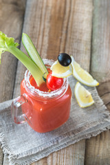 Poster - Tomato juice in the mason jar