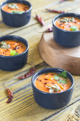 Poster - Bowls of pumpkin cream soup