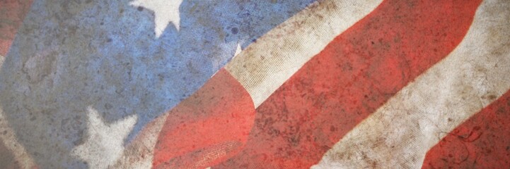 Poster - Close-up of crumbled national flag