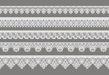 Sticker - Seamless vector lace ribbon pattern