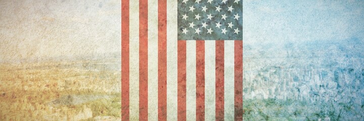 Poster - Composite image of usa national flag
