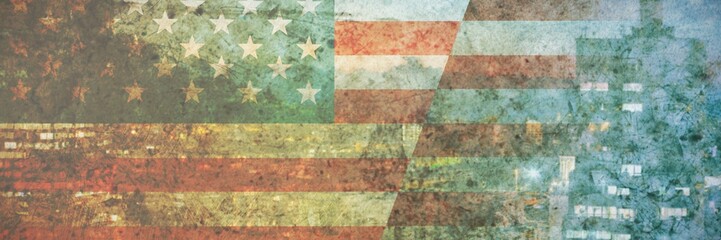 Poster - Composite image of usa national flag