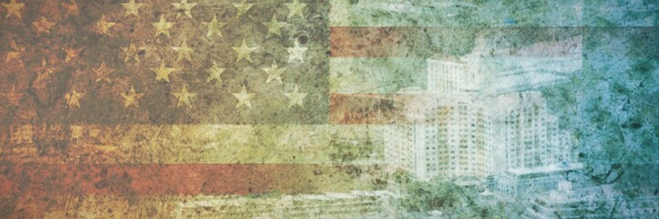  Composite image of usa national flag