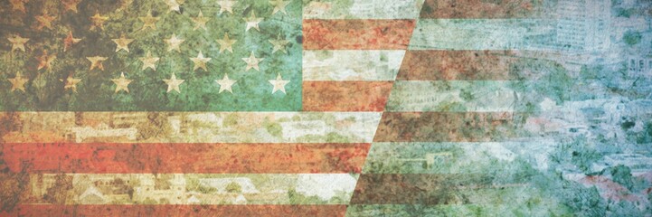 Poster - Composite image of usa national flag