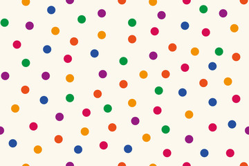 Canvas Print - Background, seamless pattern of colorful dots. Vector illustration