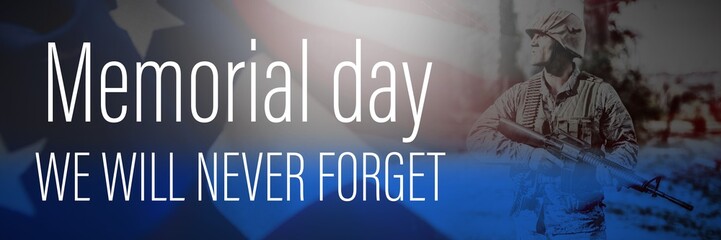 Poster - Composite image of digital title for memorial day