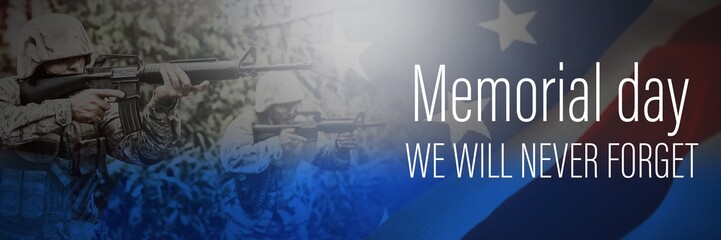 Poster - Composite image of digital title for memorial day