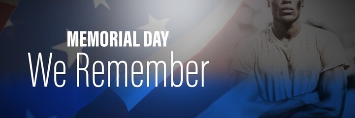 Poster - Composite image of digital title for memorial day
