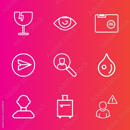 Premium Set With Outline Vector Icons Such As Shattered Hand Profile Paper Internet Broken Water Computer Sharp Trip Male Liquid Web Person Destruction Email Abstract Body Blank Buy This Stock Vector