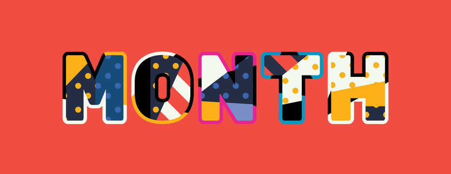 Month Concept Word Art Illustration