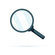 Magnifying glass symbol, find icon. Search button, magnifier symbol isolated.