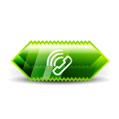 Wall Mural - Vector phone support web button