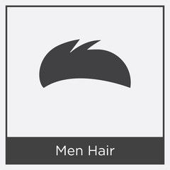 Wall Mural - Men Hair icon isolated on white background