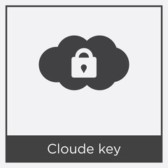 Wall Mural - Cloude key icon isolated on white background