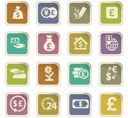 Wall Mural - Currency exchange icons set