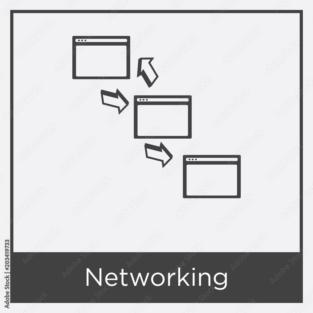 Networking icon isolated on white background
