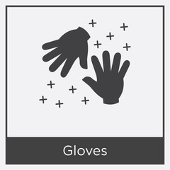 Poster - Gloves icon isolated on white background