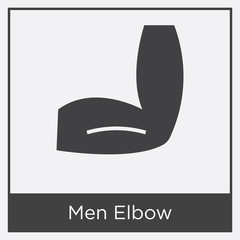 Canvas Print - Men Elbow icon isolated on white background