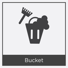 Poster - Bucket icon isolated on white background