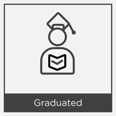 Sticker - Graduated icon isolated on white background