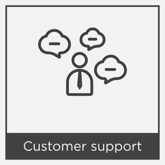 Wall Mural - Customer support icon isolated on white background