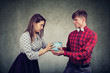 © Feodora - Finances in divorce. Wife and husband can not make settlement