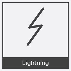 Poster - Lightning icon isolated on white background