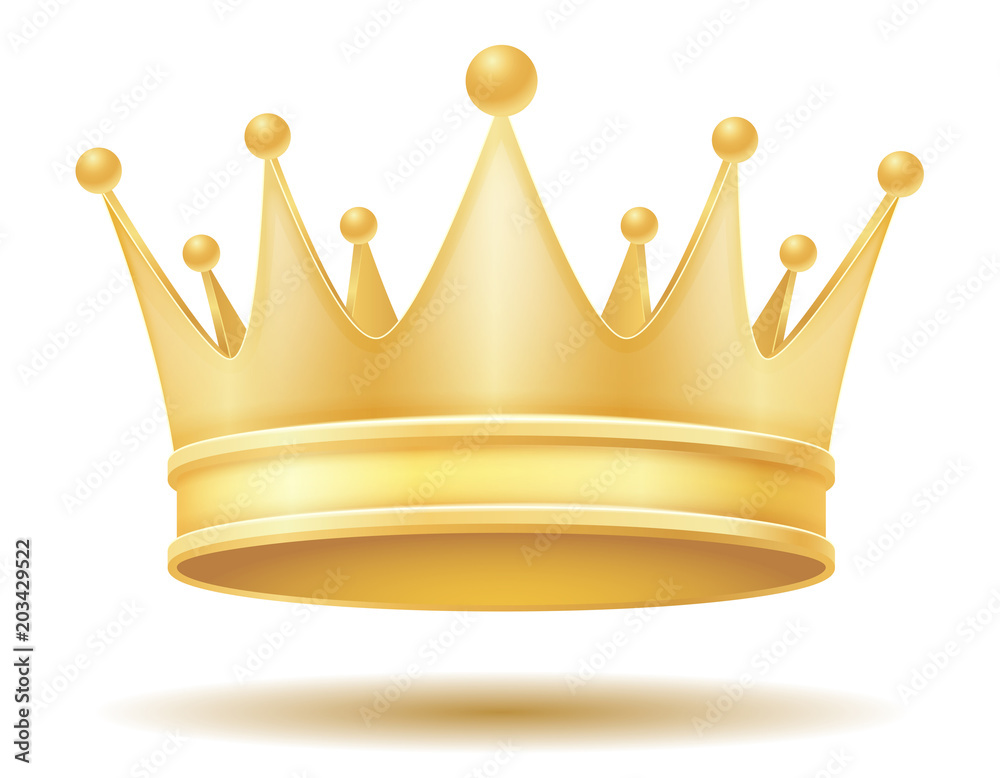 king royal golden crown vector illustration Stock Vector | Adobe Stock