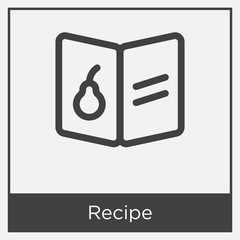 Sticker - Recipe icon isolated on white background