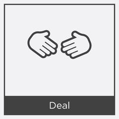 Canvas Print - Deal icon isolated on white background