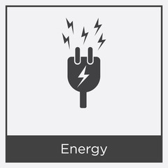 Wall Mural - Energy icon isolated on white background