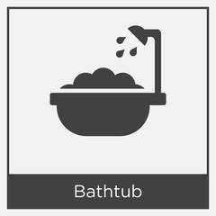 Poster - Bathtub icon isolated on white background