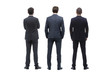 © ASDF - Back view group of business people. Rear view. Isolated over white background.