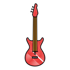 Poster - electric guitar musical instrument icon vector illustration design