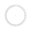 © svitlananiko - Measuring circle scale. Measuring round scale, Level indicator, measurement acceleration, circular meter for household appliances, division from 0 to 350. Graduation 360 degrees Vector AI10