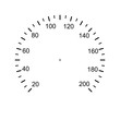 © svitlananiko - Speedometer face. Measuring circle scale. Measuring round scale, Level indicator, measurement acceleration, circular meter, round meter for household appliances division from 20 to 200. Vector AI10