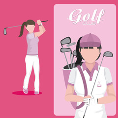 Canvas Print - Golf club concept cartoon